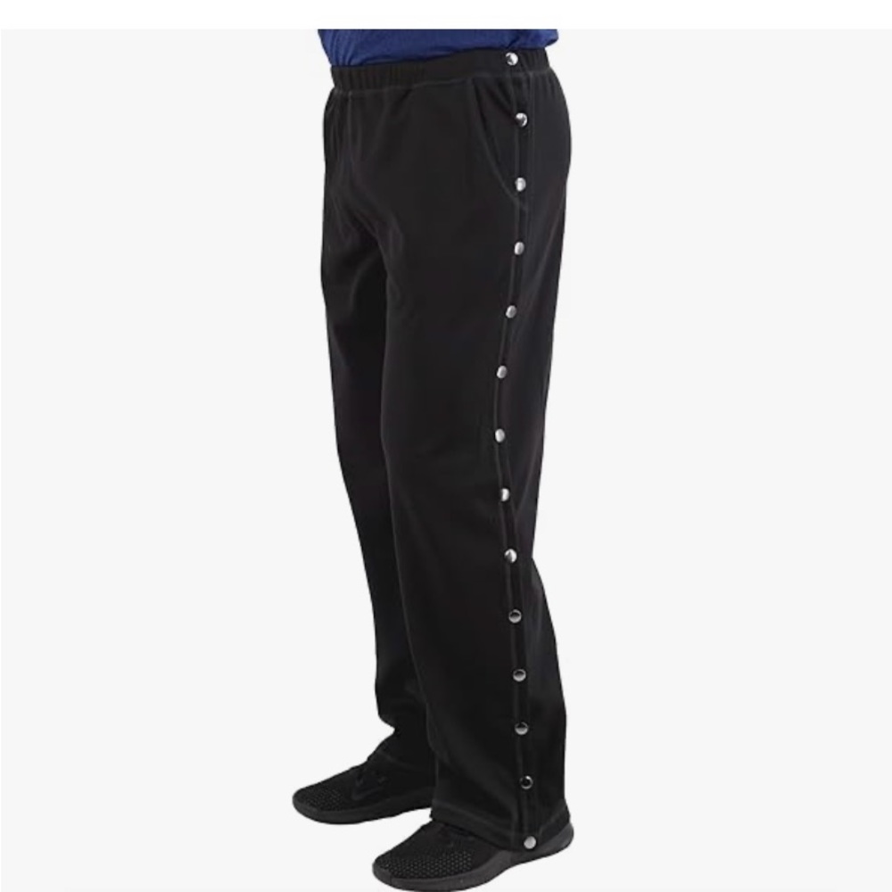 Tear away post surgical L snap-pants poly pockets
